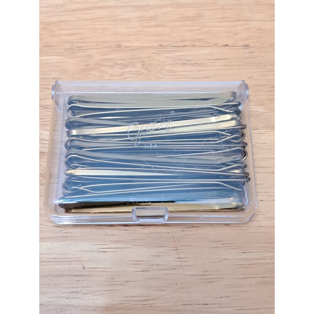 40 VTG 70s Goody Large Bobby Hair Pins Clips Soft Ends Pack Made in USA w/ Case